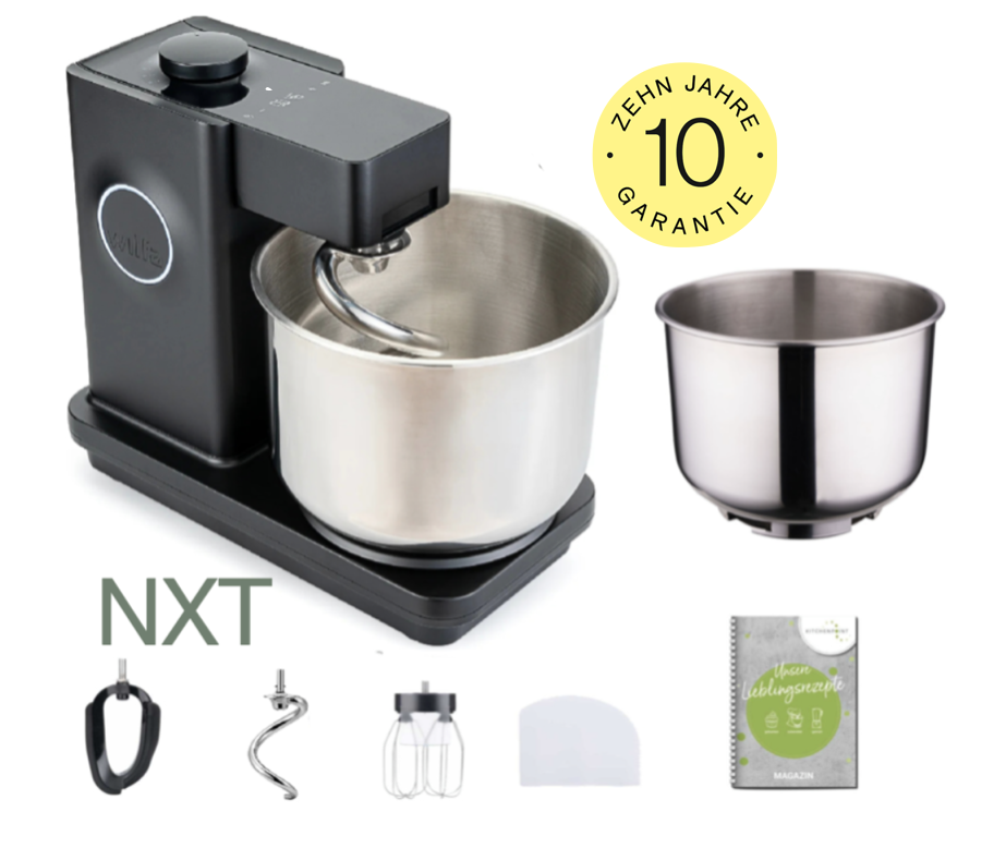 Wilfa Küchenmaschine PROBAKER NXT, Schwarz - Schüssel Set