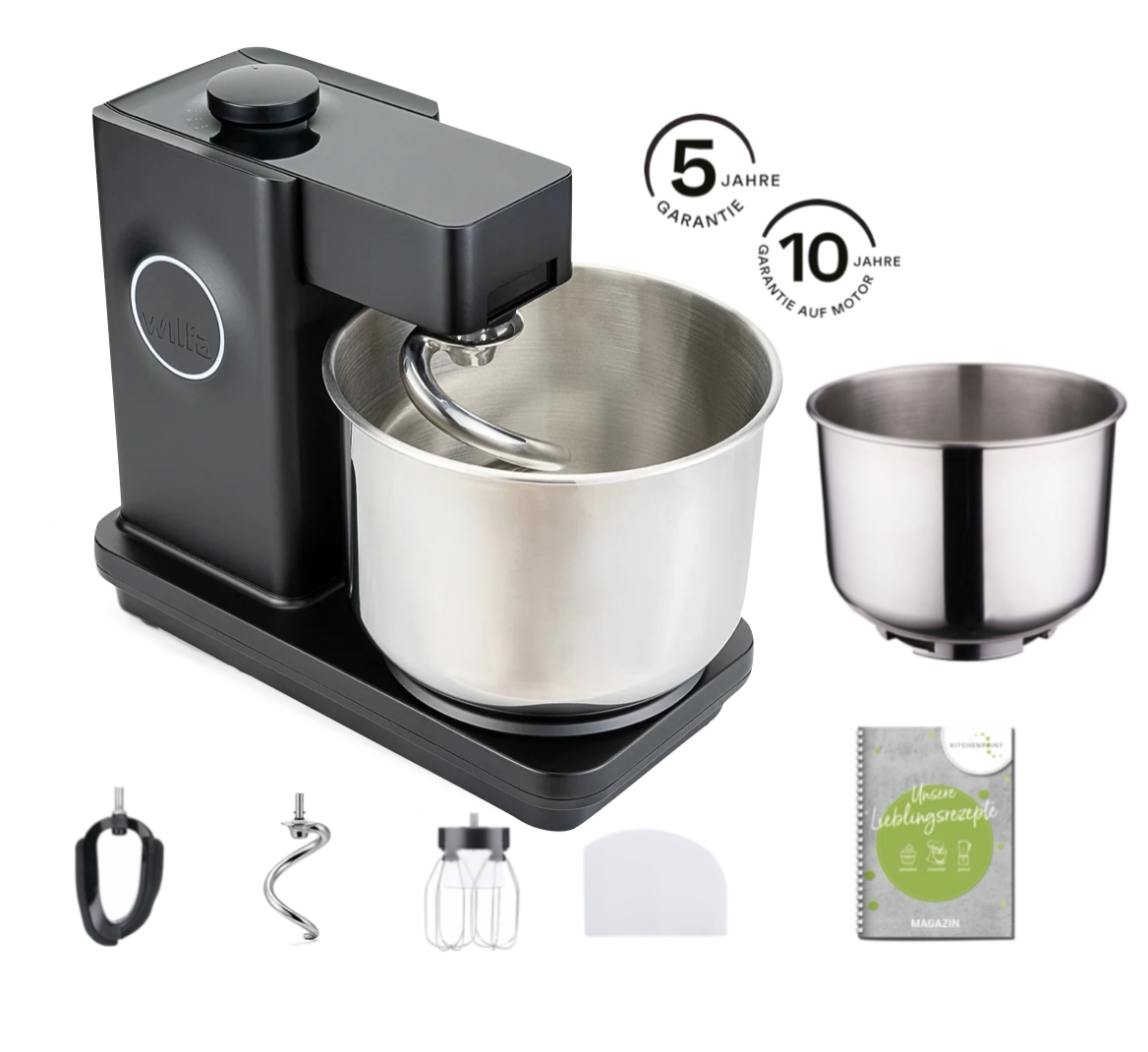 Wilfa Küchenmaschine Probaker V2 Schwarz - Schüssel Set