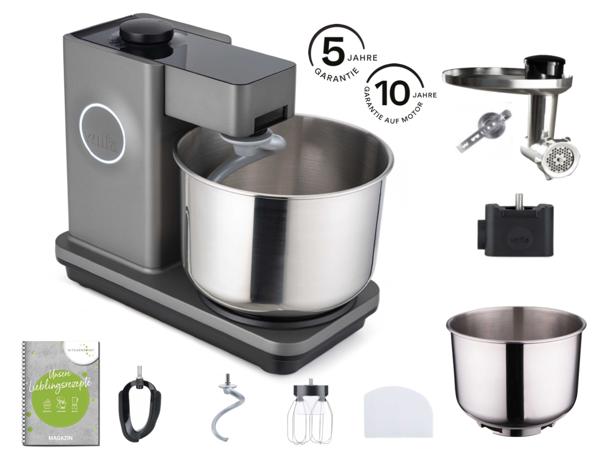 Wilfa Küchenmaschine Probaker grau - Back Mega Set Wilfa Küchenmaschine Probaker grau - Back Mega Set