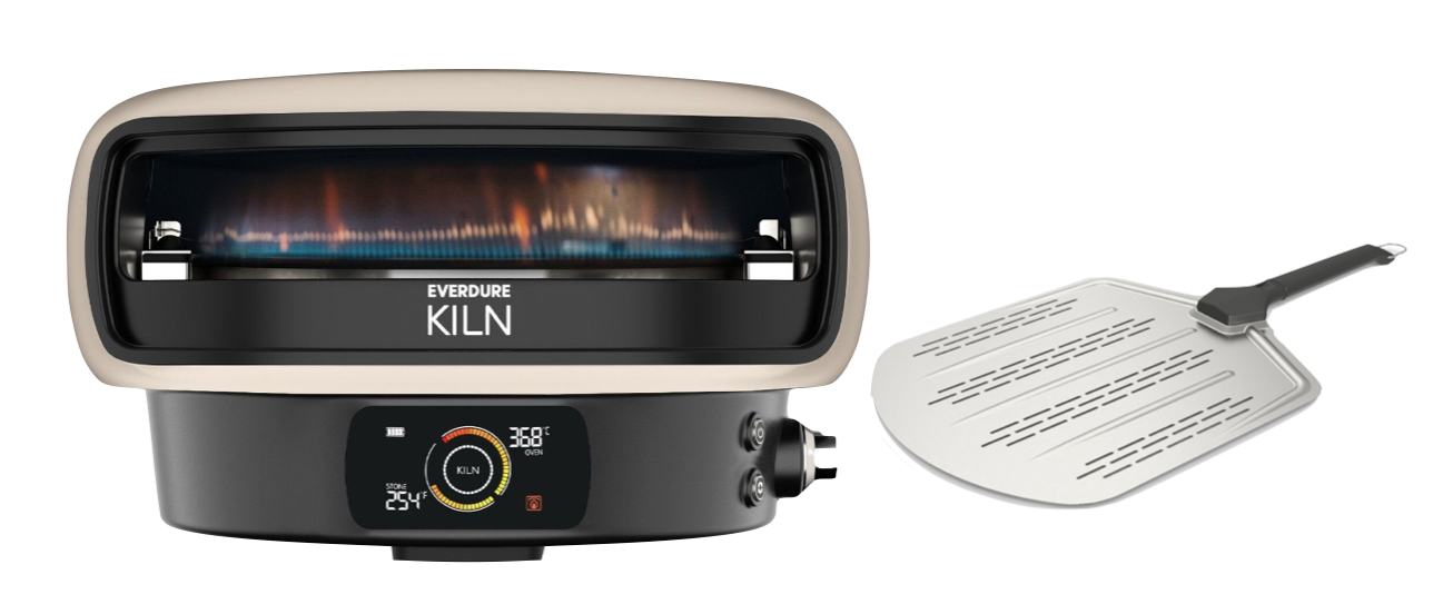 Everdure KILN DR Digitaldisplay, 2-Brenner Desert Grey inkl. Pizzaschieber