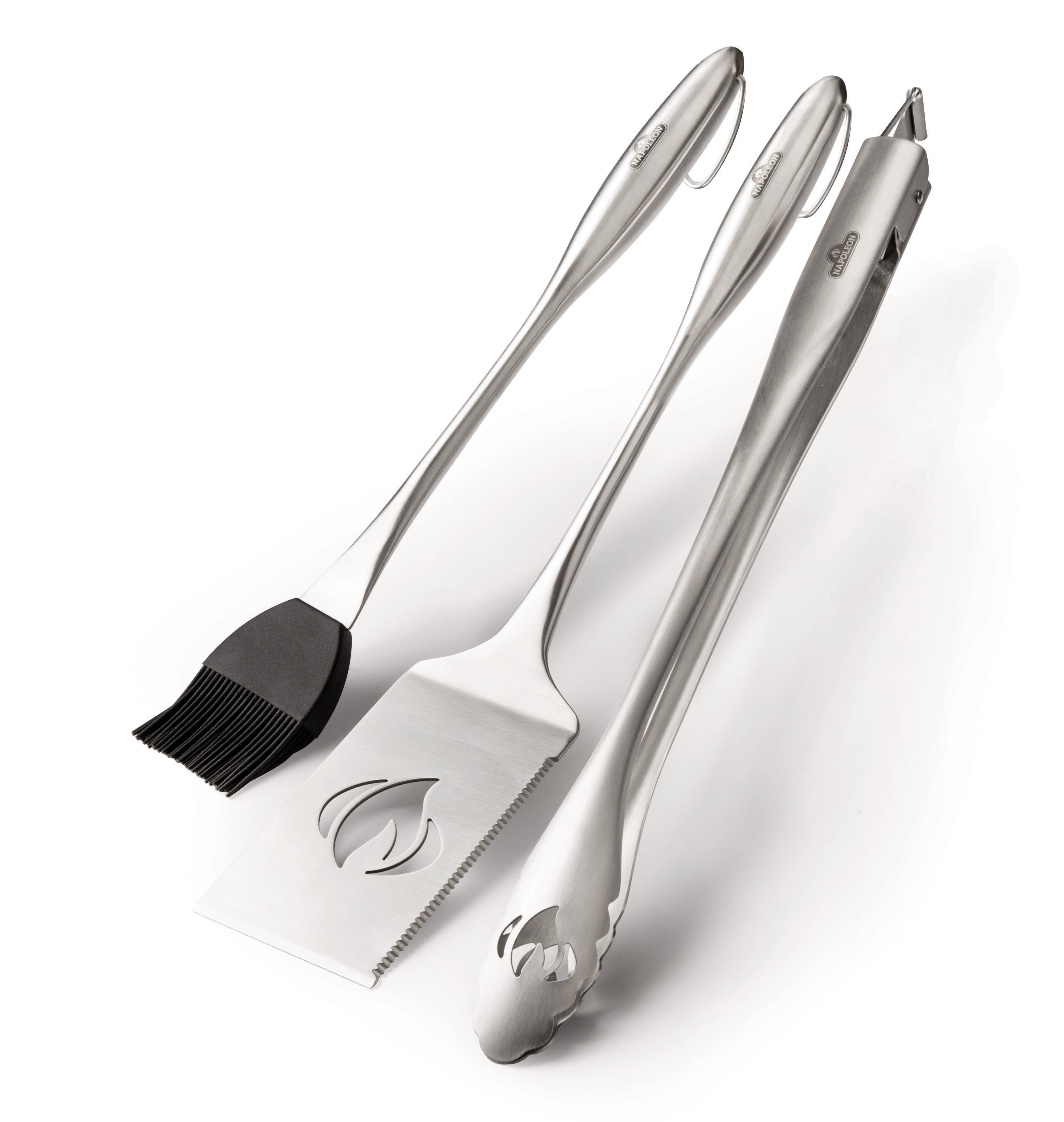 Napoleon 3teiliges Grillbesteck-Set aus Edelstahl Napoleon 3teiliges Grillbesteck-Set aus Edelstahl