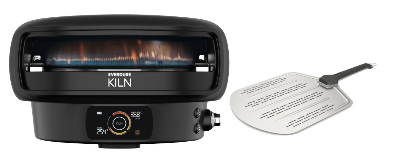 Everdure KILN DR Digitaldisplay, 2-Brenner Mat Black inkl. Pizzaschieber
