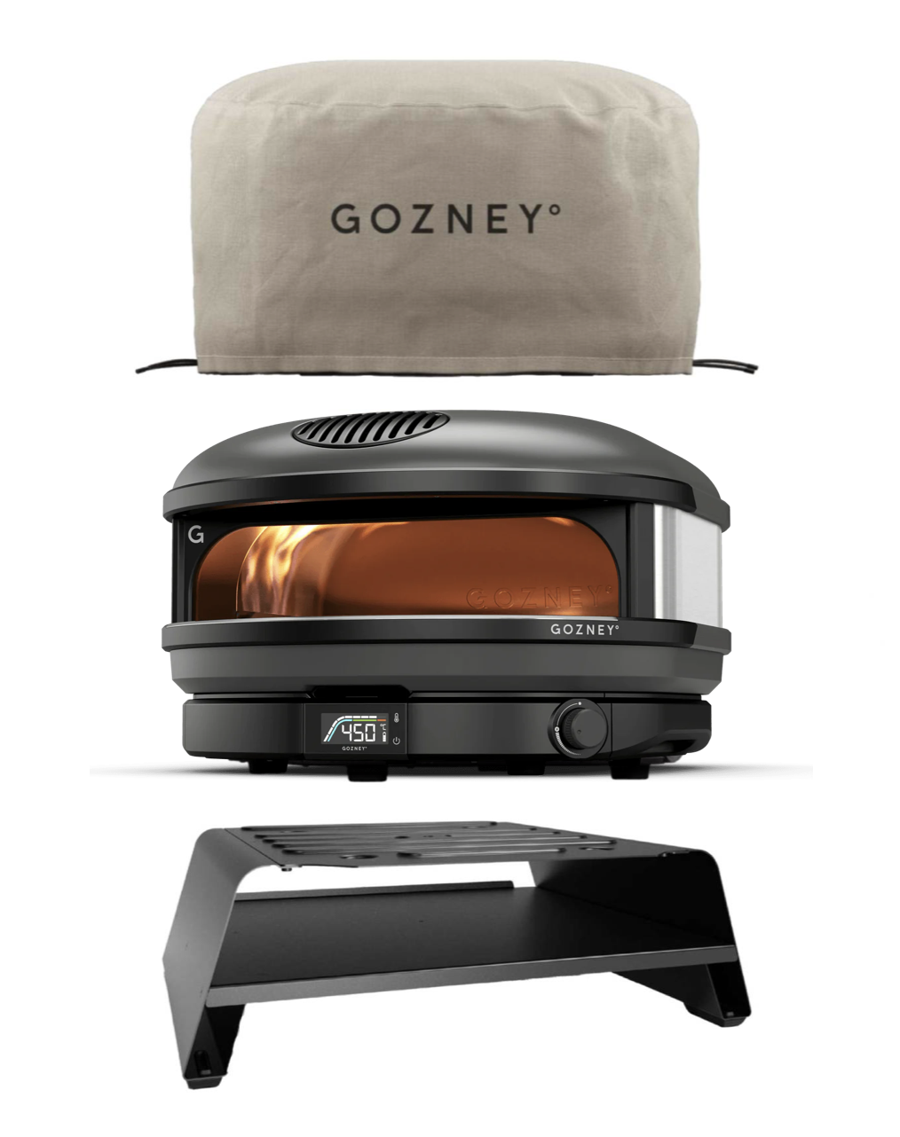 Gozney Arc - Off Black Schwarz - Set mit Booster und Abdeckhaube