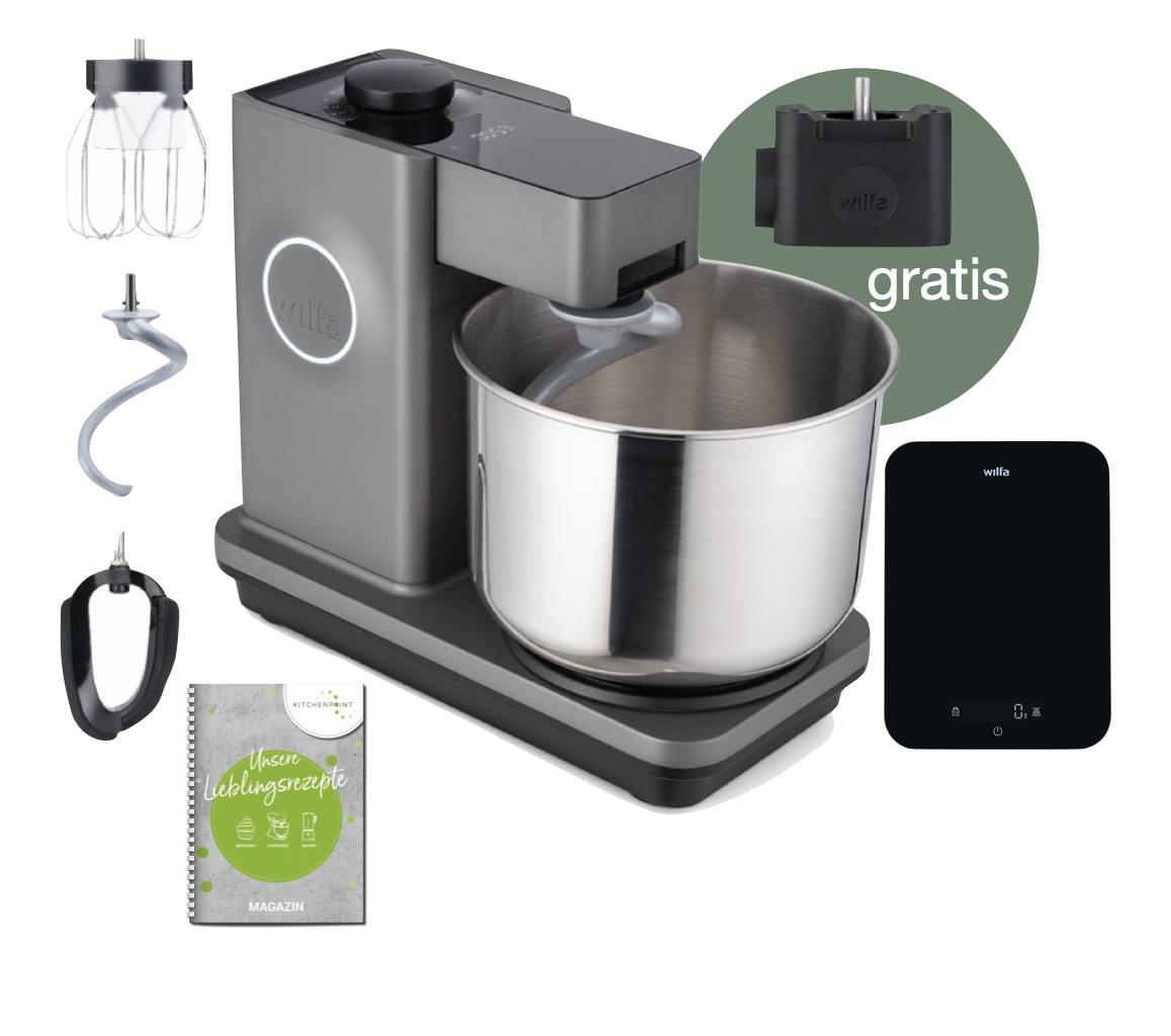 Wilfa Küchenmaschine Probaker Timer grau - Küchenwaagen Set