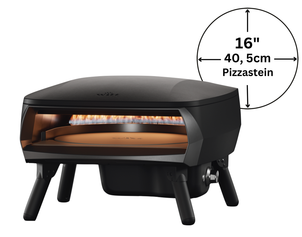 Witt Piccolo Rotante Grande 16" Pizzaofen matt schwarz Witt Piccolo Rotante Grande 16" Pizzaofen matt schwarz