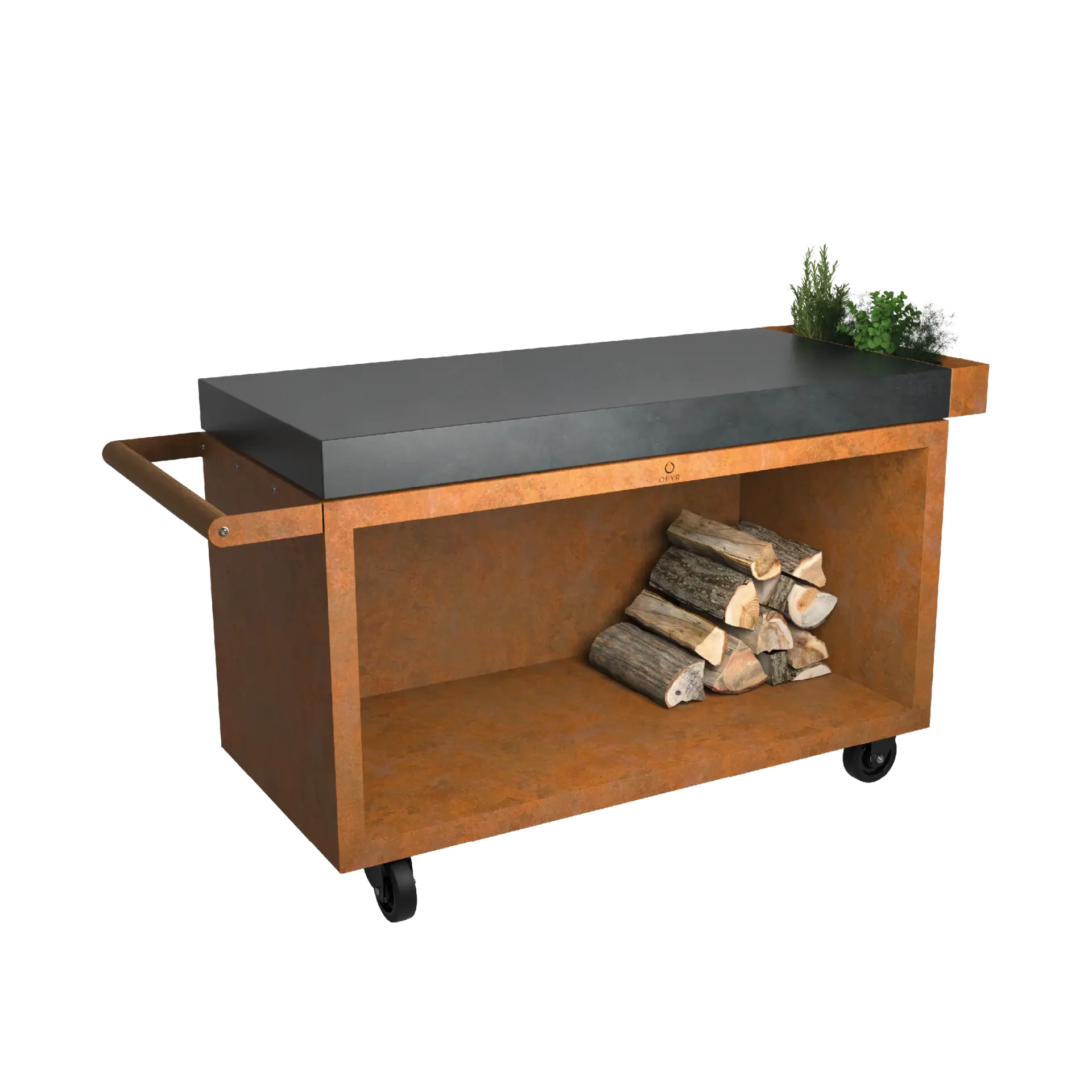 OFYR Mise en Place Table Corten 135 PRO Ceramic Dark Grey