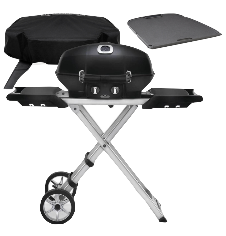 Napoleon TRAVELQ™ PRO285X, mit klapbaren Wagen, Gas inkl. Abdeckhaube und Gussplatte 