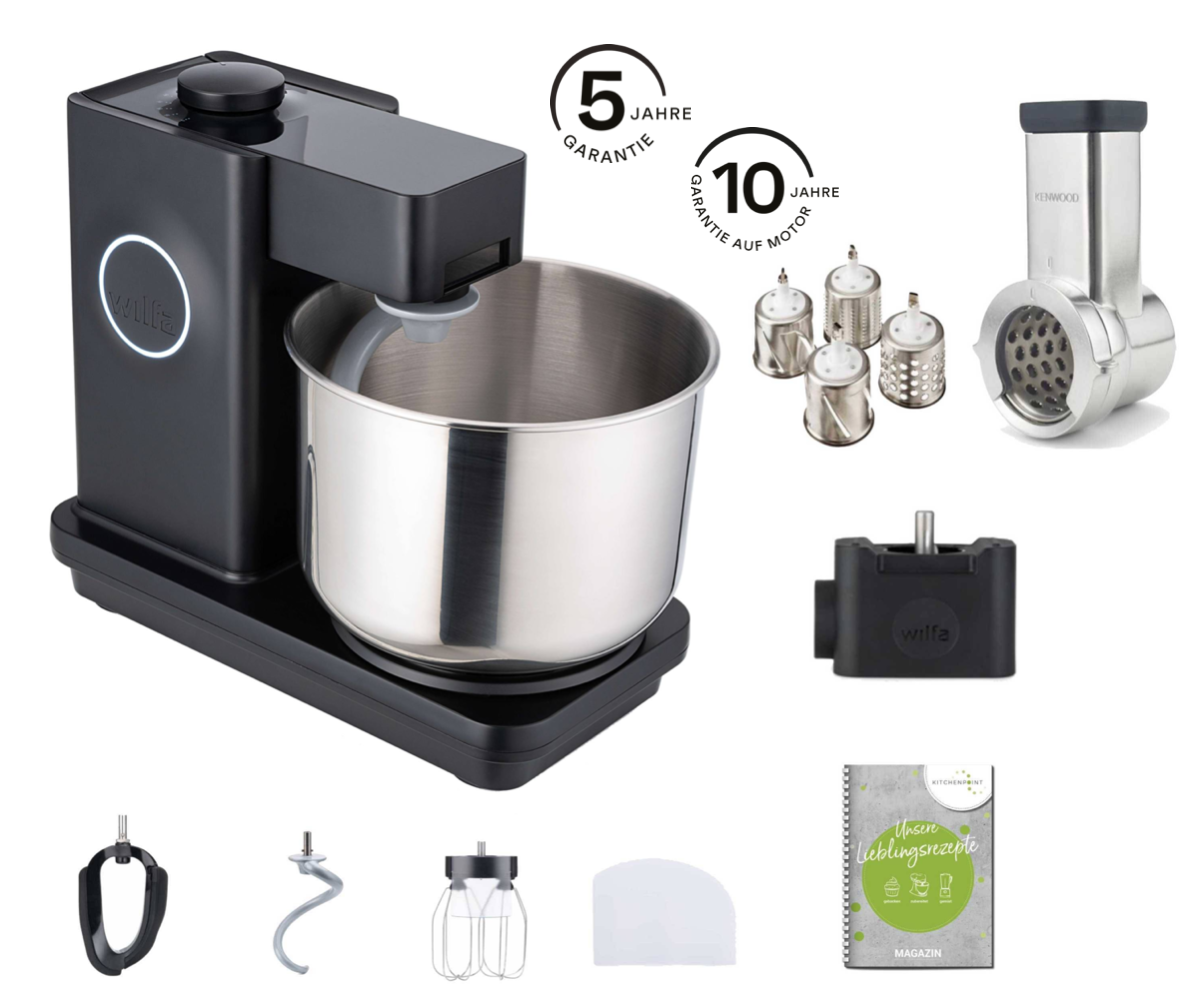 Wilfa Küchenmaschine Probaker schwarz - Gemüse Set